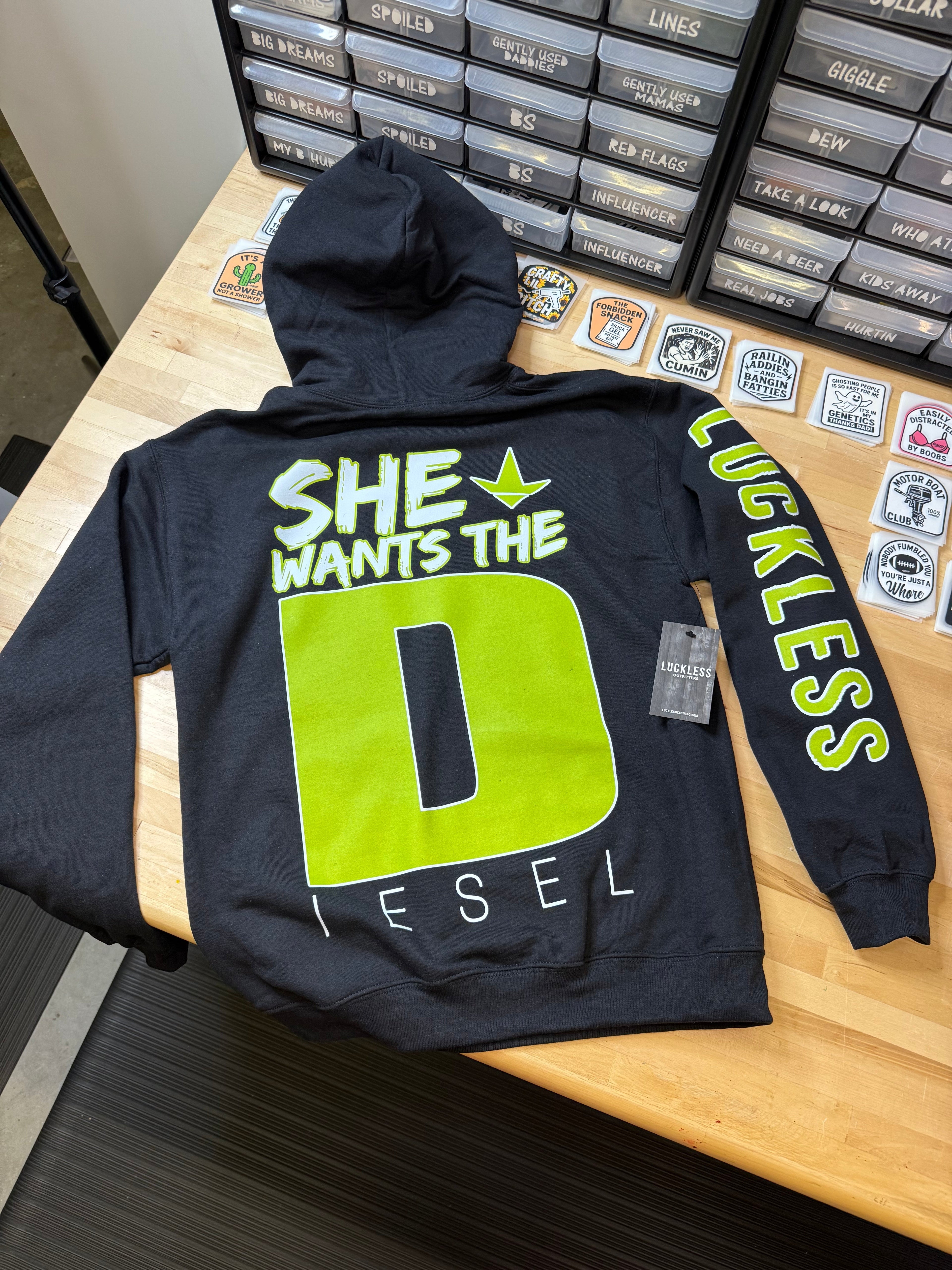 She Wants the Diesel Hoodie